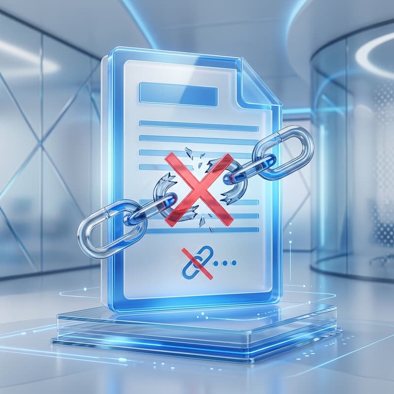 Strict prohibition of external hyperlinks in documents filed with INVIMA